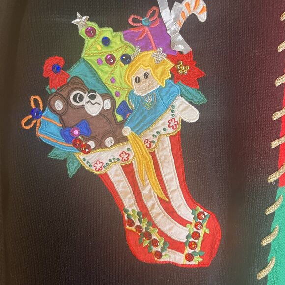 Work in Progress Gladys Bagley Knit Pullover Christmas Ugly Sweater size 2X - Picture 4 of 7